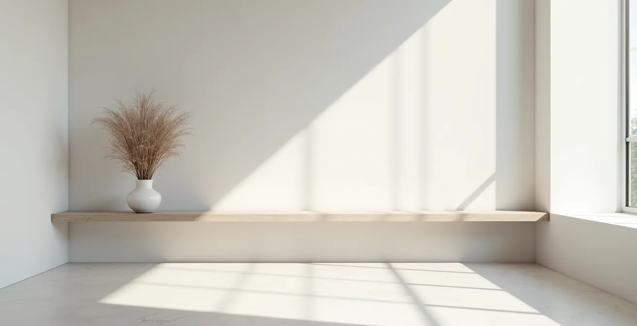 Composition montrant le dialogue subtil entre différents matériaux